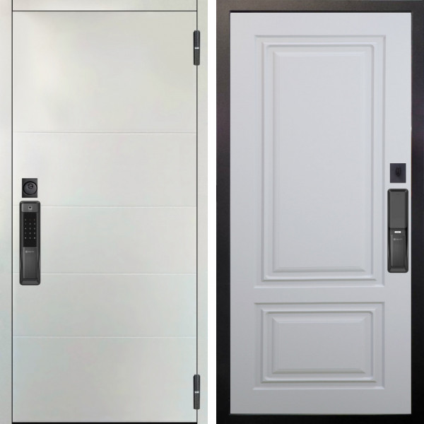 Входная дверь Аргус SMART Агат Вельвет белый горизонт + Элион Софт милк