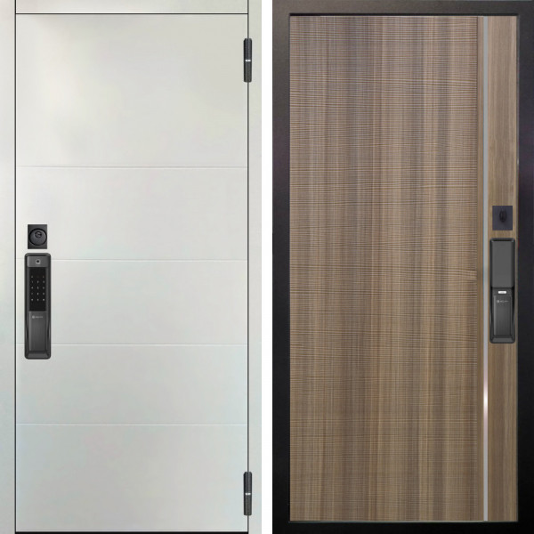 Входная дверь Аргус SMART Агат Вельвет белый горизонт + Гауда Керамика