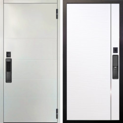 Входная дверь Аргус SMART Агат Вельвет белый горизонт + Гауда Роял вуд белый