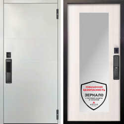 Входная дверь Аргус SMART Агат Вельвет белый горизонт + Милли Ларче светлый