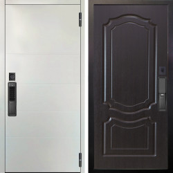 Входная дверь Аргус SMART Агат Вельвет белый горизонт + Мишель Венге