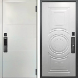 Входная дверь Аргус SMART Агат Вельвет белый горизонт + Могадиш Софт милк