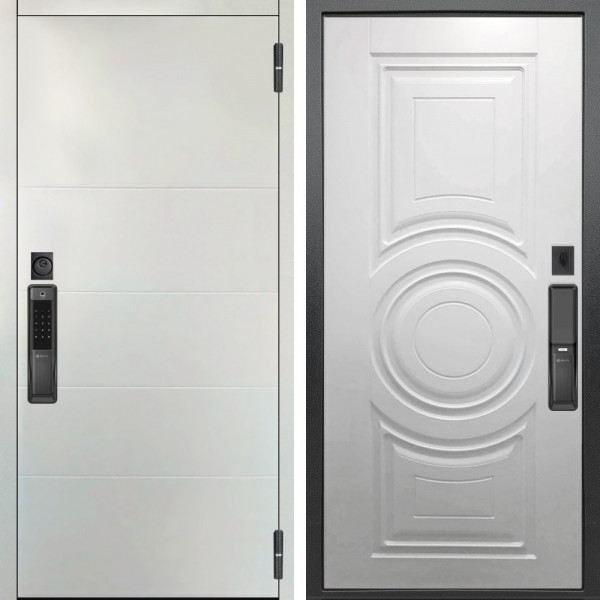Входная дверь Аргус SMART Агат Вельвет белый горизонт + Могадиш Софт милк