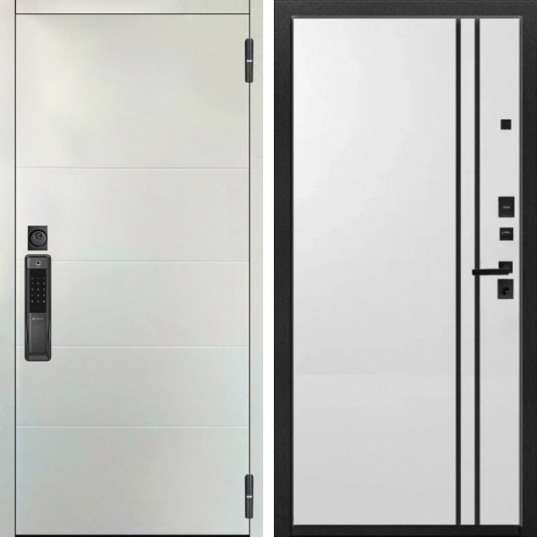 Входная дверь Аргус SMART Агат Вельвет белый горизонт + нора 4