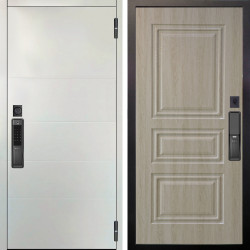 Входная дверь Аргус SMART Агат Вельвет белый горизонт + Скиф Дуб филадельфия крем