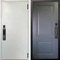 Входная дверь Аргус SMART Агат Вельвет белый горизонт + Соло Антрацит