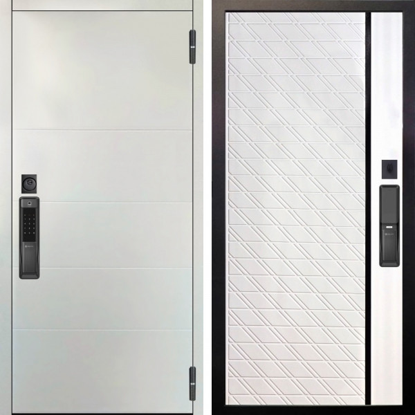 Входная дверь Аргус SMART Агат Вельвет белый горизонт + Тори Софт милк