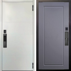 Входная дверь Аргус SMART Агат Вельвет белый горизонт + Тревор Силк маус