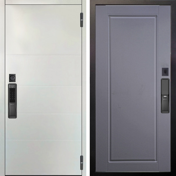 Входная дверь Аргус SMART Агат Вельвет белый горизонт + Тревор Силк маус