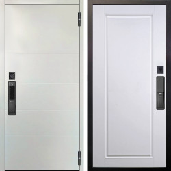 Входная дверь Аргус SMART Агат Вельвет белый горизонт + Тревор Софт милк