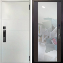 Входная дверь Аргус SMART Агат Вельвет белый горизонт + Вояж Венге