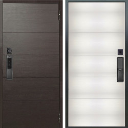 Входная дверь Аргус SMART Агат Венге горизонт + Агат Вельвет белый горизон