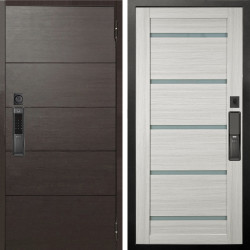 Входная дверь Аргус SMART Агат Венге горизонт + Александра Белая лиственница