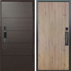 Входная дверь Аргус SMART Агат Венге горизонт + Элегант Рустик соломенный