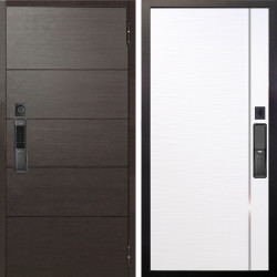 Входная дверь Аргус SMART Агат Венге горизонт + Гауда Роял вуд белый