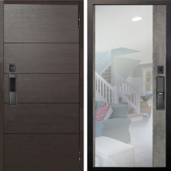 Входная дверь Аргус SMART Агат Венге горизонт + Магнум Светлый бетон