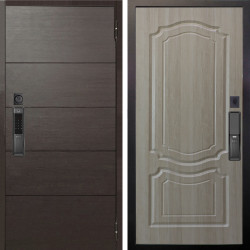 Входная дверь Аргус SMART Агат Венге горизонт + Мишель Ларче светлый