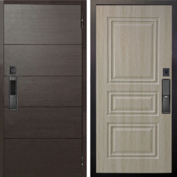 Входная дверь Аргус SMART Агат Венге горизонт + Скиф Дуб филадельфия крем