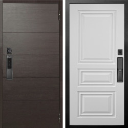 Входная дверь Аргус SMART Агат Венге горизонт + Скиф Софт милк