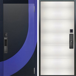 Входная дверь Аргус SMART Арабис Черный софт вставка Very Pery + Агат Вельвет белый горизон