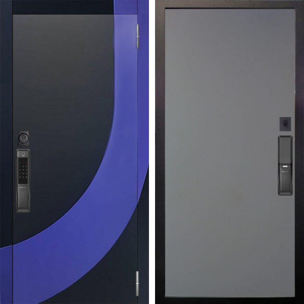 Входная дверь Аргус SMART Арабис Черный софт вставка Very Pery + Элегант Силк маус