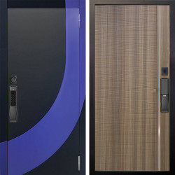 Входная дверь Аргус SMART Арабис Черный софт вставка Very Pery + Гауда Керамика