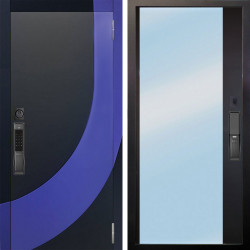 Входная дверь Аргус SMART Арабис Черный софт вставка Very Pery + Магнум Черный софт