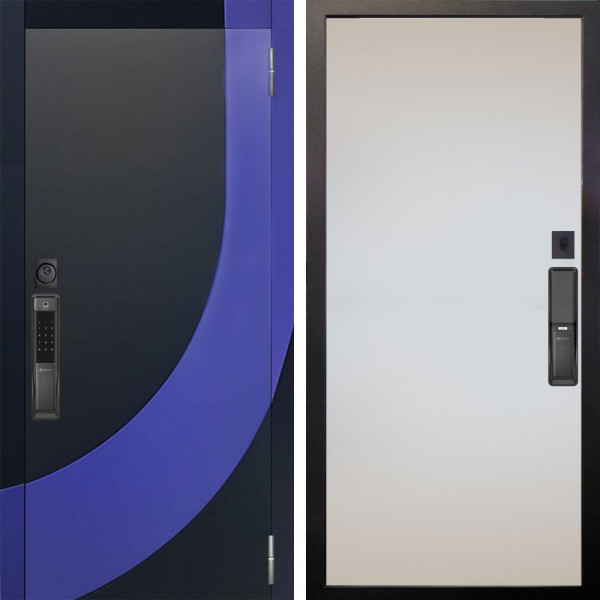 Входная дверь Аргус SMART Арабис Черный софт вставка Very Pery + Под покраску