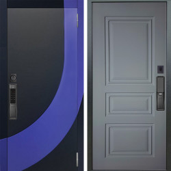 Входная дверь Аргус SMART Арабис Черный софт вставка Very Pery + Скиф Силк маус