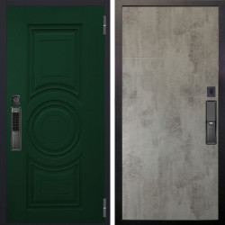 Входная дверь Аргус SMART Бенадир ral 6005 + Агат Светлый бетон