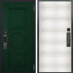 Входная дверь Аргус SMART Бенадир ral 6005 + Агат Вельвет белый горизон