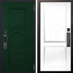 Входная дверь Аргус SMART Бенадир ral 6005 + Ариана Белая эмаль