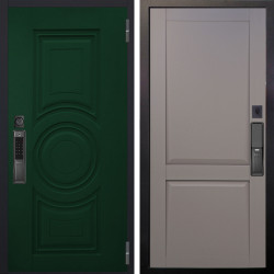 Входная дверь Аргус SMART Бенадир ral 6005 + Ариана Серая эмаль