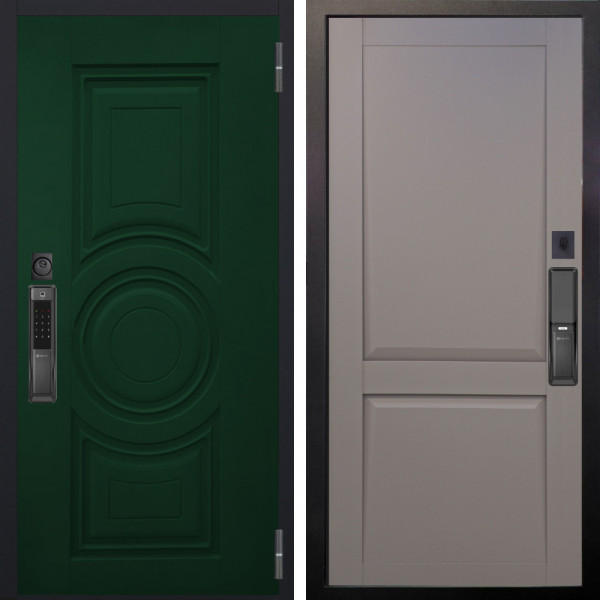 Входная дверь Аргус SMART Бенадир ral 6005 + Ариана Серая эмаль