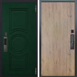 Входная дверь Аргус SMART Бенадир ral 6005 + Элегант Рустик соломенный