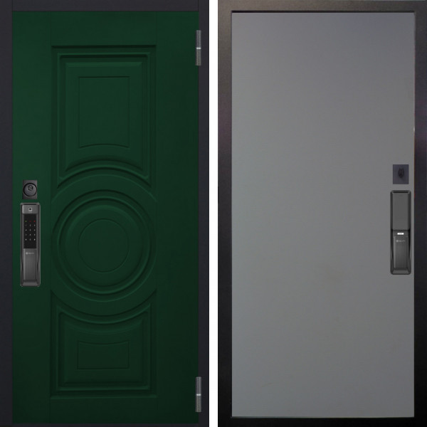 Входная дверь Аргус SMART Бенадир ral 6005 + Элегант Силк маус