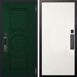 Входная дверь Аргус SMART Бенадир ral 6005 + Элегант Софт милк