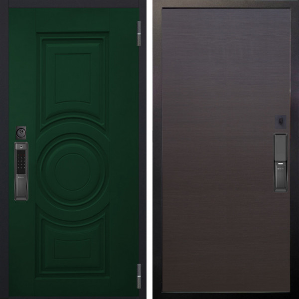 Входная дверь Аргус SMART Бенадир ral 6005 + Элегант Венге горизонт