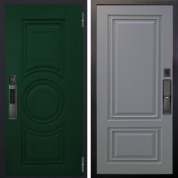 Входная дверь Аргус SMART Бенадир ral 6005 + Элион Силк маус