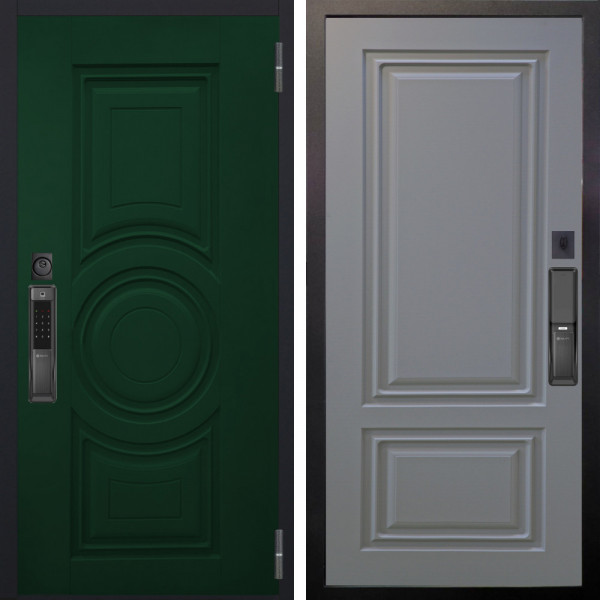 Входная дверь Аргус SMART Бенадир ral 6005 + Элион Силк маус