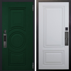 Входная дверь Аргус SMART Бенадир ral 6005 + Элион Софт милк