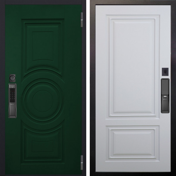 Входная дверь Аргус SMART Бенадир ral 6005 + Элион Софт милк