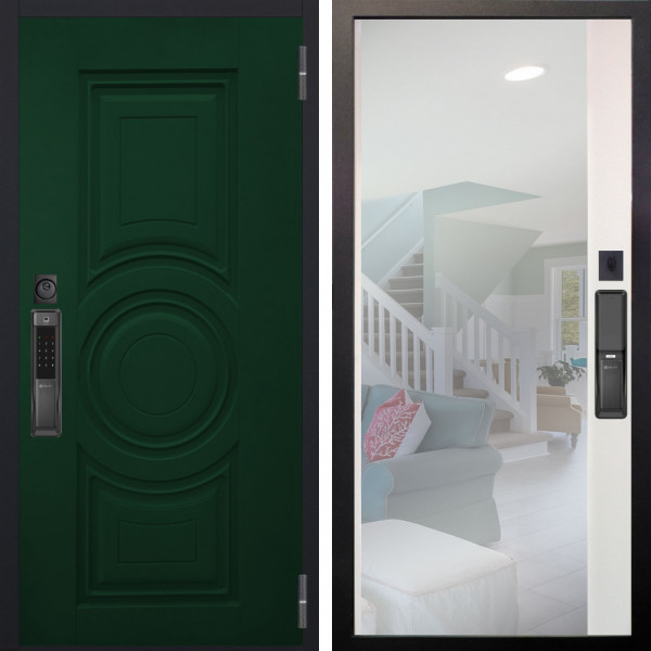 Входная дверь Аргус SMART Бенадир ral 6005 + Магнум Софт милк