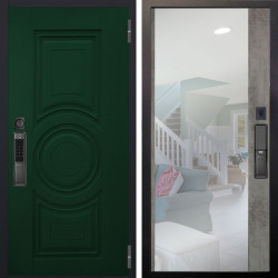 Входная дверь Аргус SMART Бенадир ral 6005 + Магнум Светлый бетон