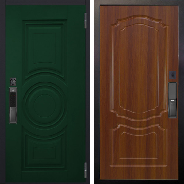 Входная дверь Аргус SMART Бенадир ral 6005 + Мишель Дуб рустикальный