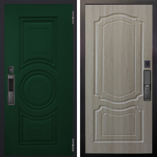 Входная дверь Аргус SMART Бенадир ral 6005 + Мишель Ларче светлый