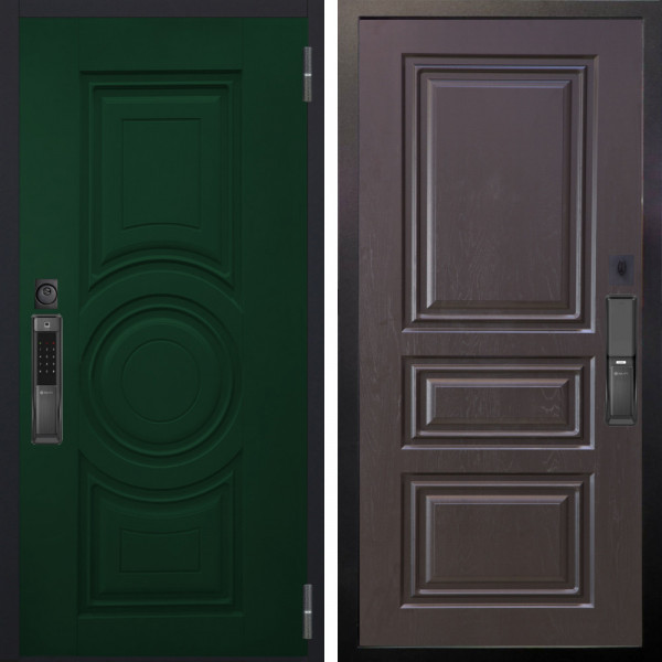 Входная дверь Аргус SMART Бенадир ral 6005 + Скиф Горький шоколад