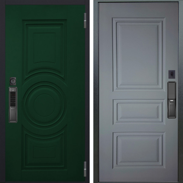 Входная дверь Аргус SMART Бенадир ral 6005 + Скиф Силк маус