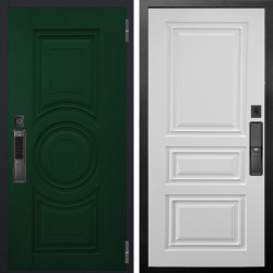 Входная дверь Аргус SMART Бенадир ral 6005 + Скиф Софт милк