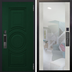 Входная дверь Аргус SMART Бенадир ral 6005 + Вояж Белое дерево